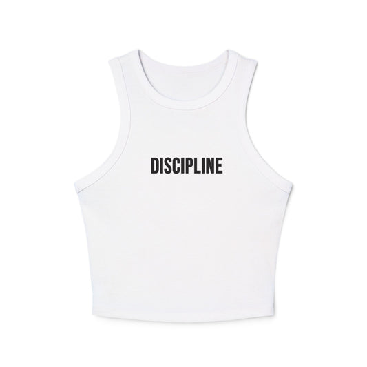 Discipline Racer Tank Top — Women's Micro Rib Fitness Crop
