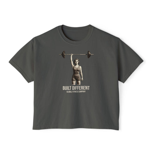Strong Is Timeless Women's Boxy Tee — Vintage Weightlifting Graphic