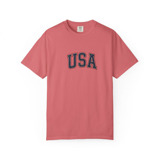 USA Vintage Varsity Tee | Classic Americana Cotton Shirt