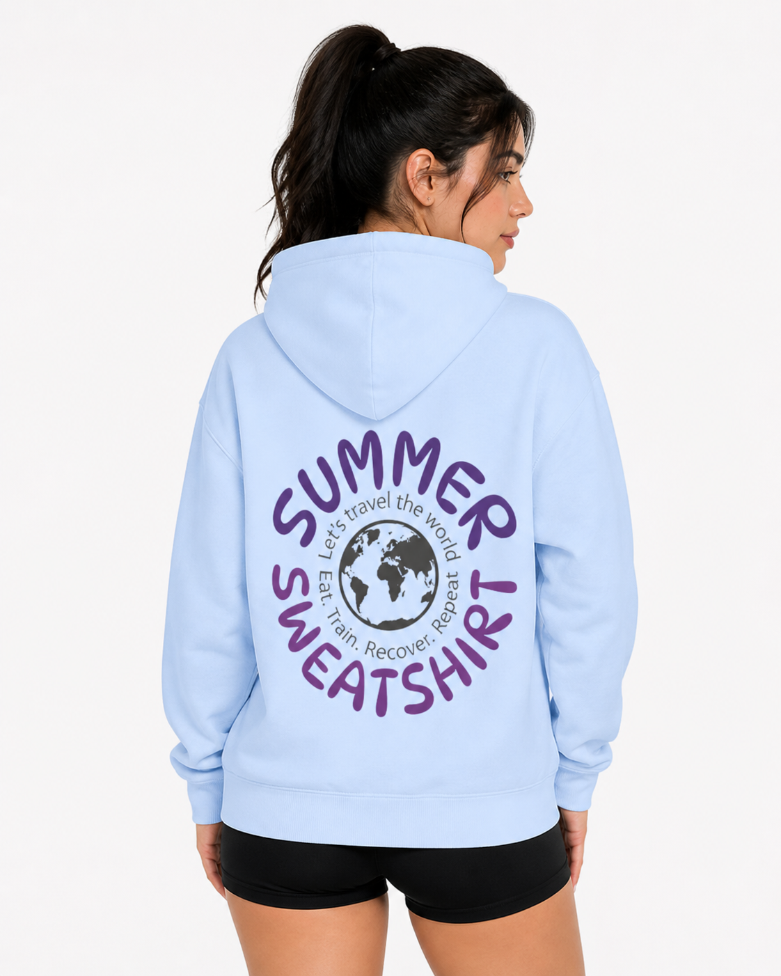 Summer Sweatshirt – Travel. Train. Recover. Repeat.