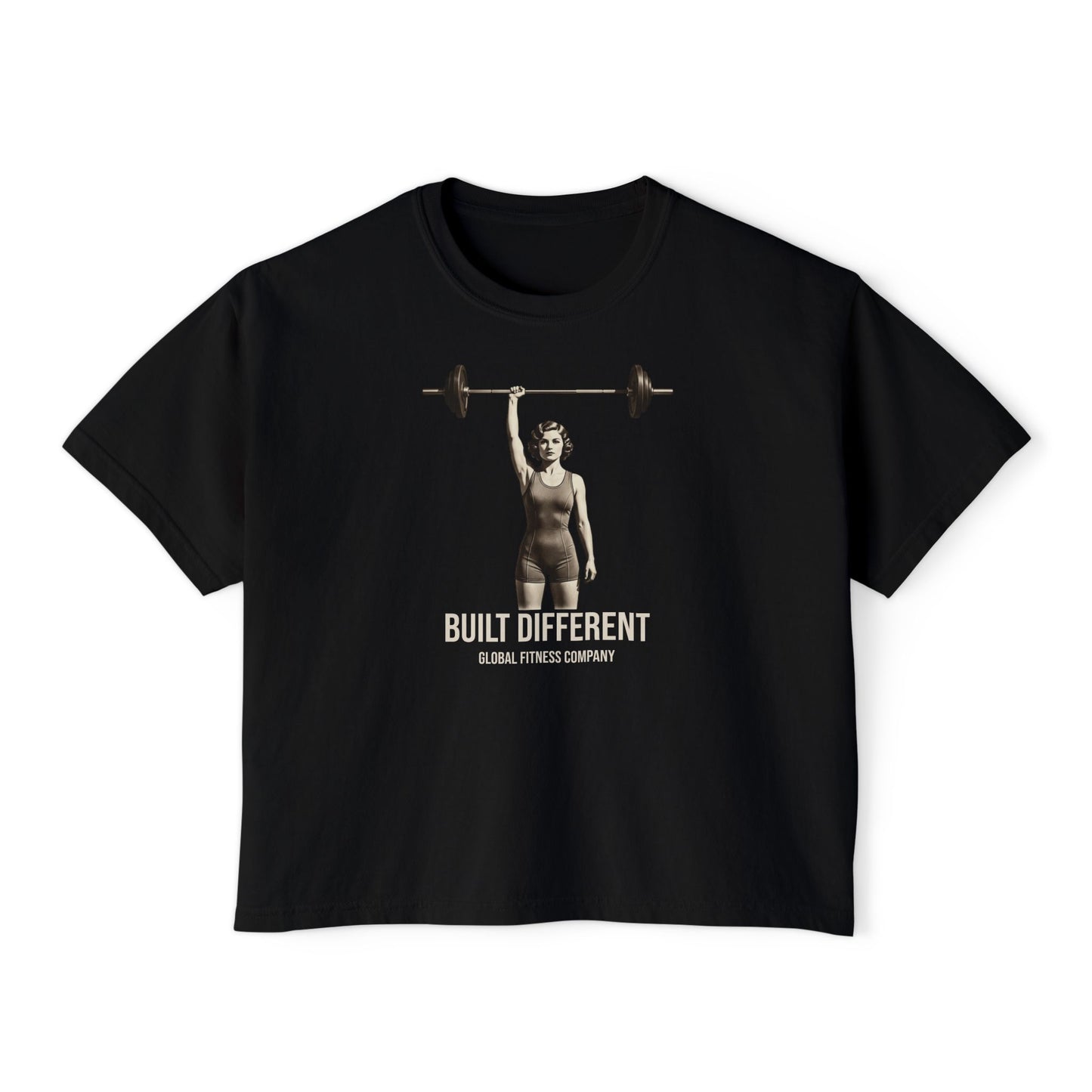 Strong Is Timeless Women's Boxy Tee — Vintage Weightlifting Graphic