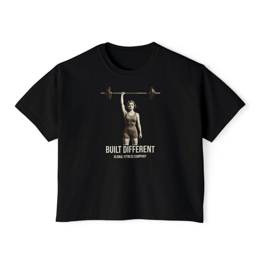 Strong Is Timeless Women's Boxy Tee — Vintage Weightlifting Graphic