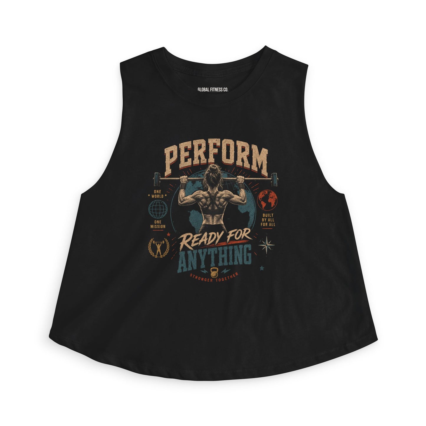 Crop Top — 'Perform: Ready For Anything' Gym Crop Top for Women