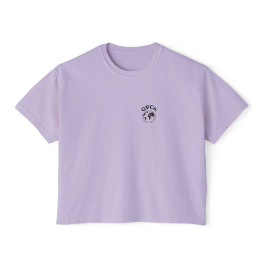 Run Lift Travel Mother Tee — Women’s Cropped Fitness Shirt | Minimal Mom Shirt Orchid