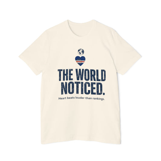 “The World: Heart Beats Louder Than Rankings” Vintage Travel Tee
