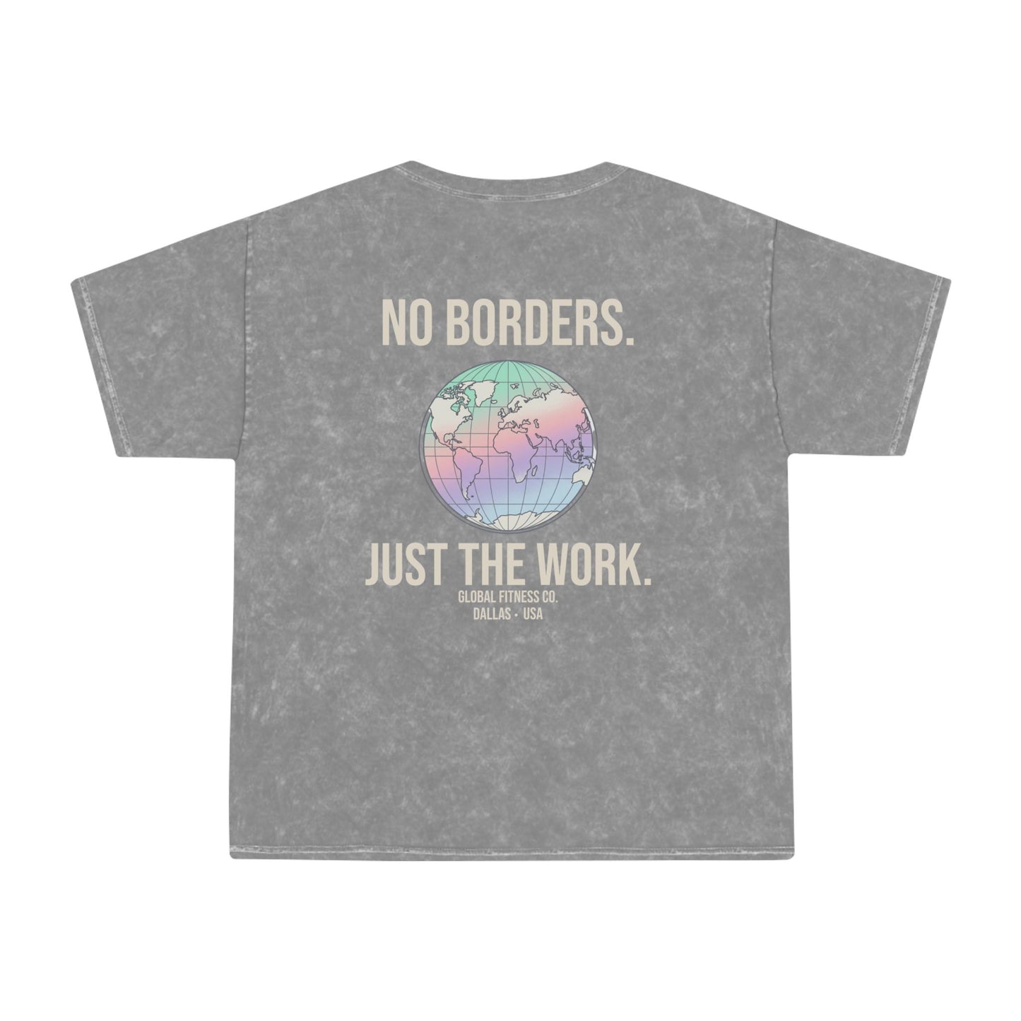 No Borders. Just The Work.™ Premium Mineral Wash Oversized Tee