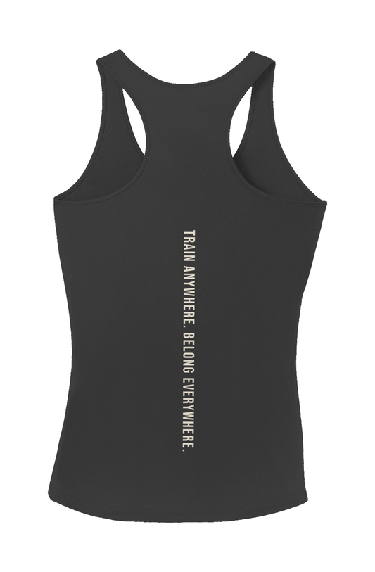 Train Anywhere Belong Everywhere Women's Performance Racerback Tank