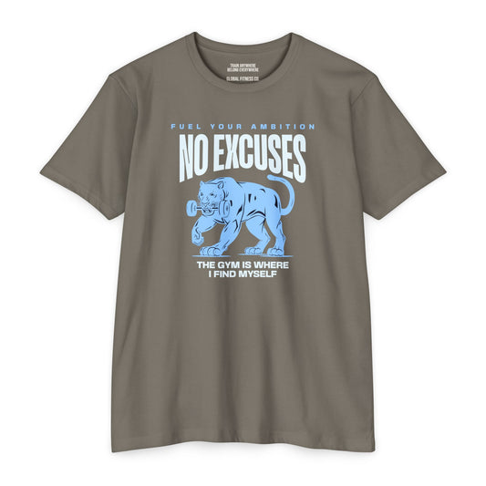 No Excuses Gym T-Shirt — 'The Gym Is Where I Find Myself' Motivational Workout Tee