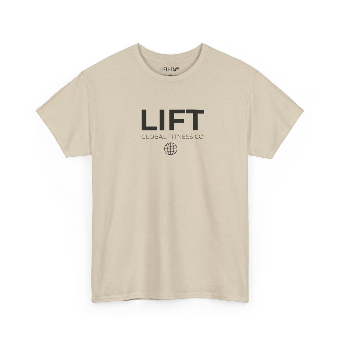 LIFT Graphic Tee — Minimal Fitness T-Shirt with Globe Logo