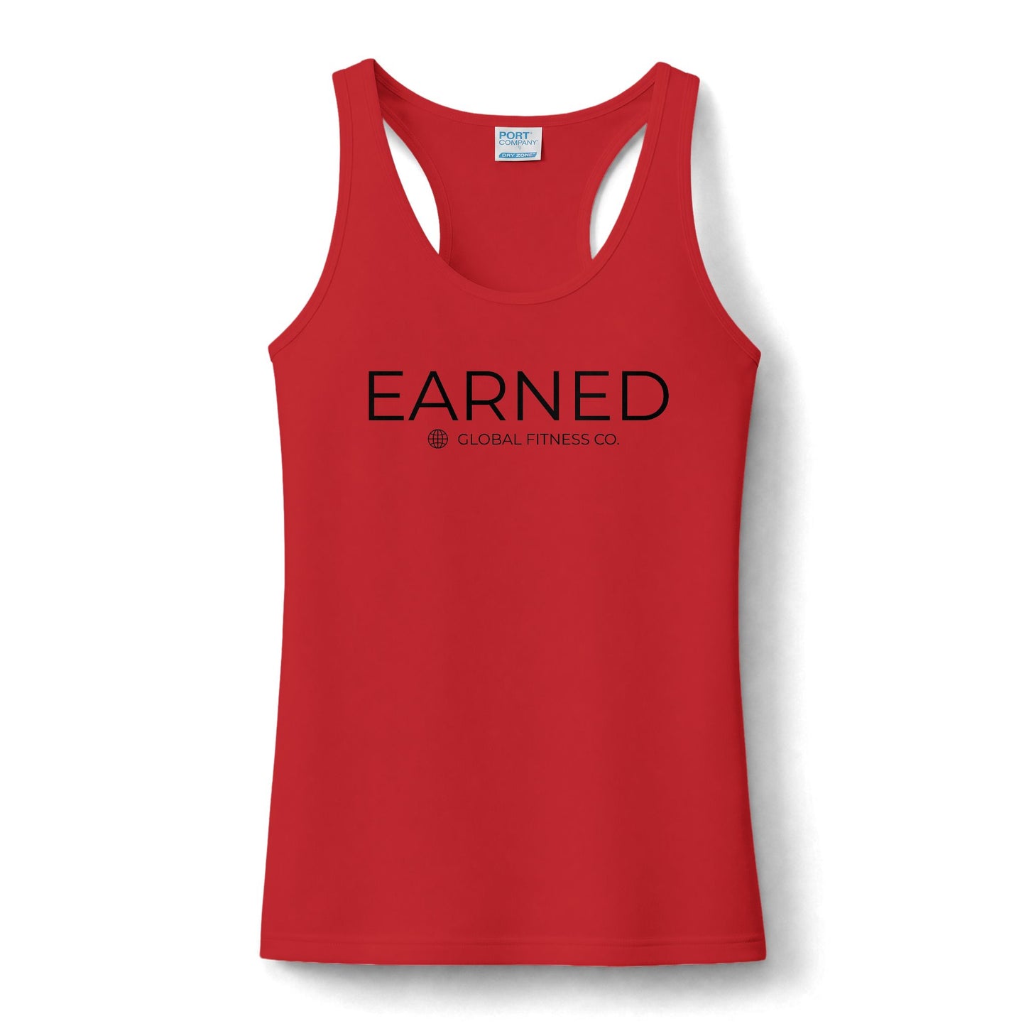 Earned Women’s Performance Tank Top — Motivational Fitness Racerback