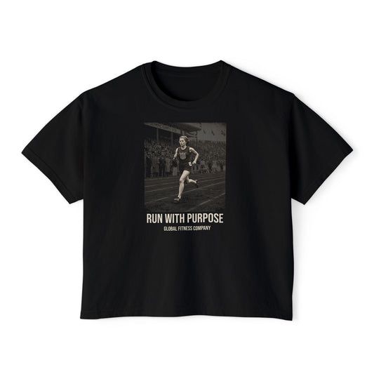 Run With Purpose Shirt | Vintage Running Tee | Retro Track & Field Graphic Shirt | Womenâs Fitness Streetwear