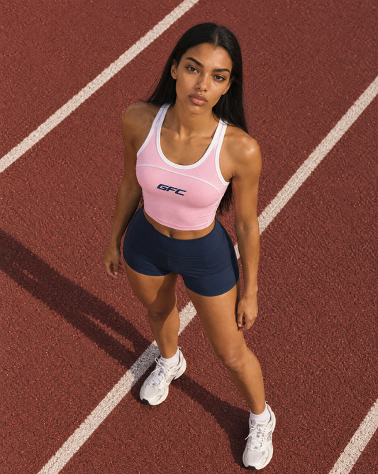 GFC Pace Tank & Short Set — Pink + Navy