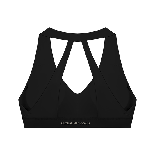 Global Fitness Co. Women's Halter Cropped Sports Bra