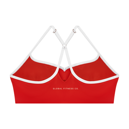 Contrast Strappy Sports Bra – Black & White | Global Fitness Co.