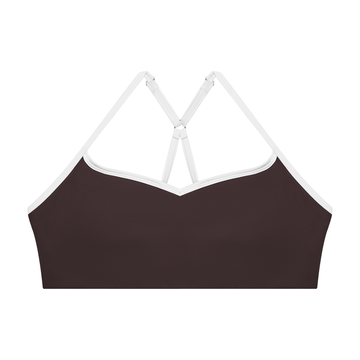 Contrast Strappy Sports Bra – Black & White | Global Fitness Co.