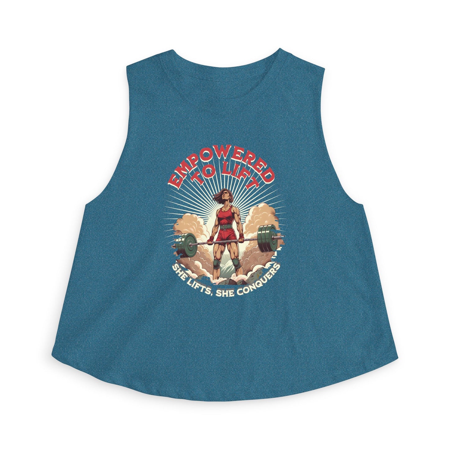 Empowered She Lifts Crop Top — Women's Weightlifting Tank