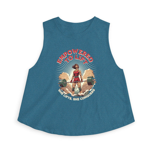 Empowered She Lifts Crop Top — Women's Weightlifting Tank