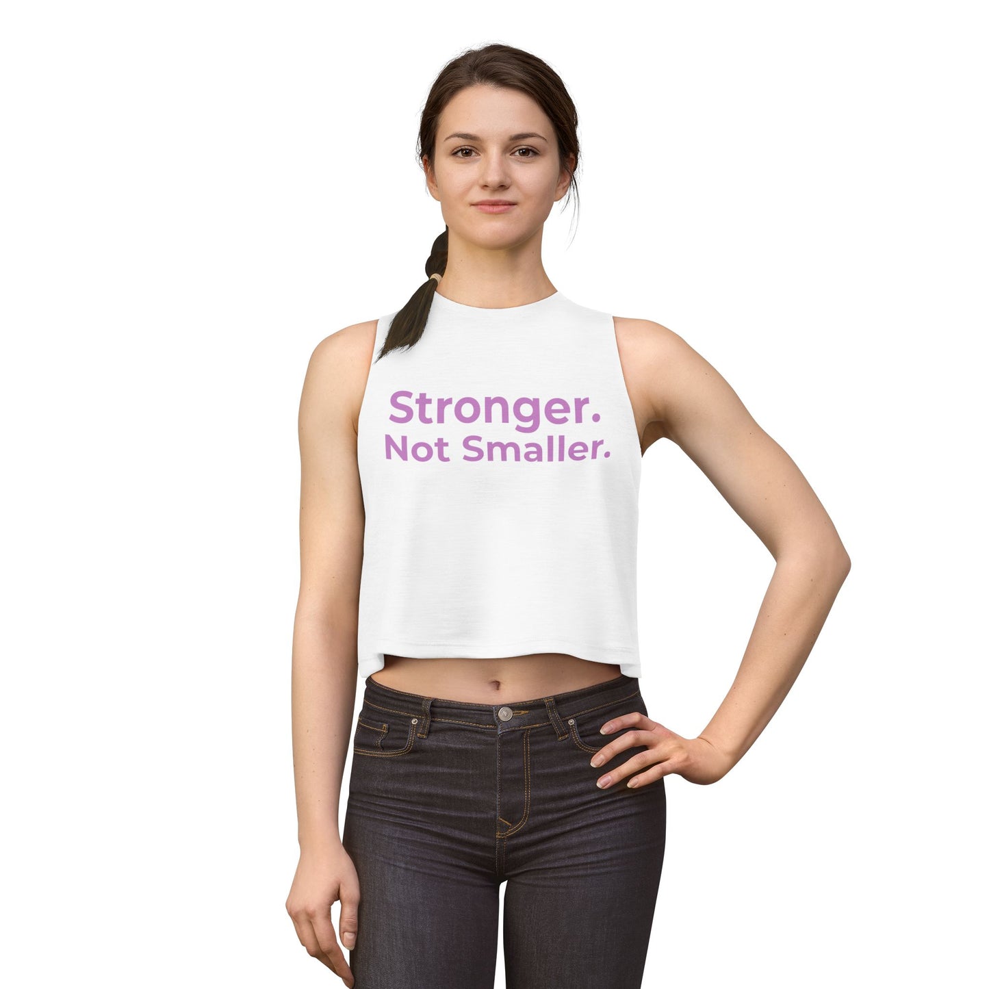 Stronger Not Smaller Women’s Performance Tank Top  | Lightweight Gym & Running Tank