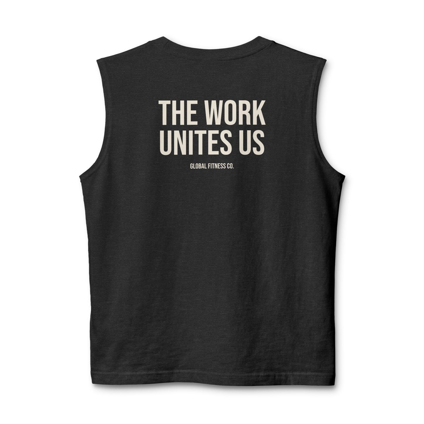 Muscle Tank — "The Work Unites Us" Fitness Graphic Tank Top