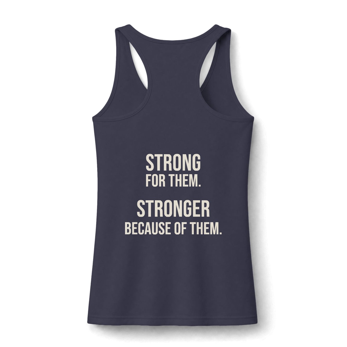 Strong Moms Club Women's Racerback Tank | Strong For Them. Stronger Because of Them.