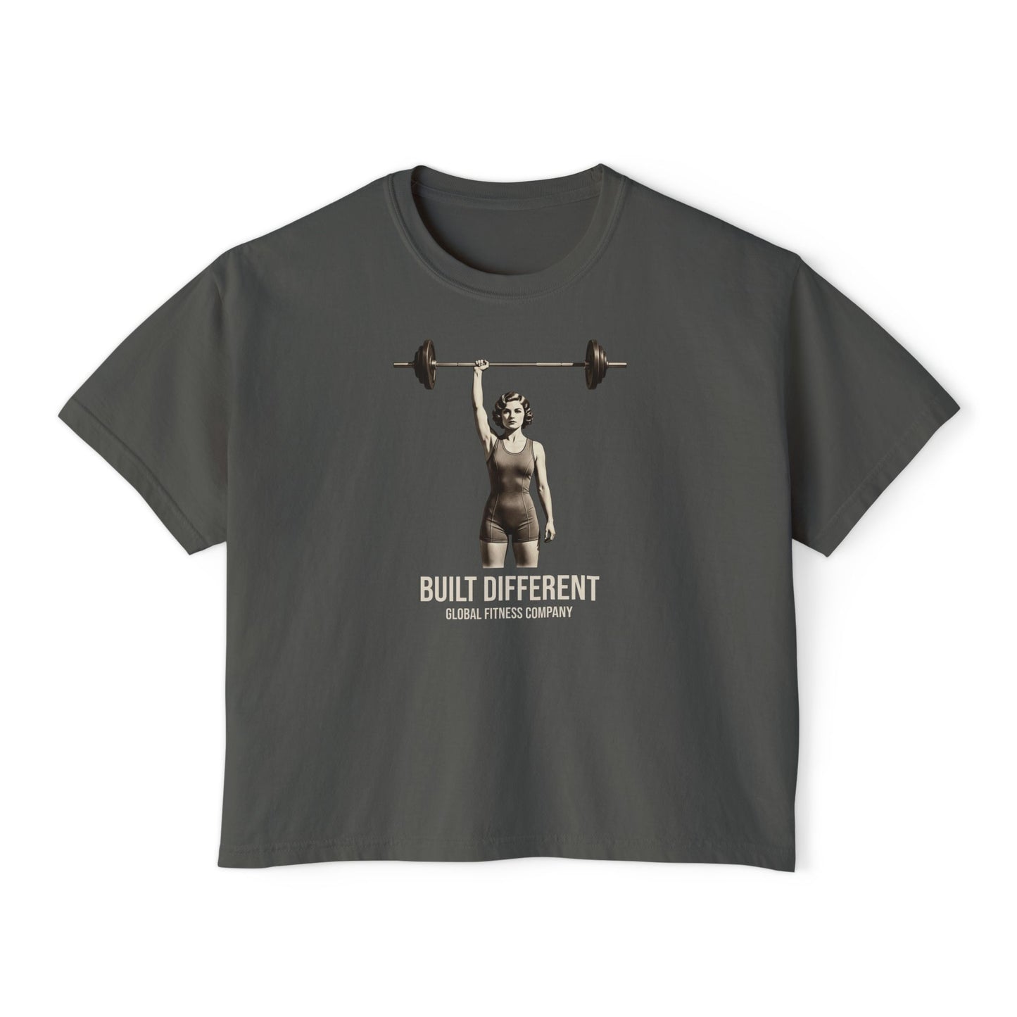 Strong Is Timeless Women's Boxy Tee — Vintage Weightlifting Graphic