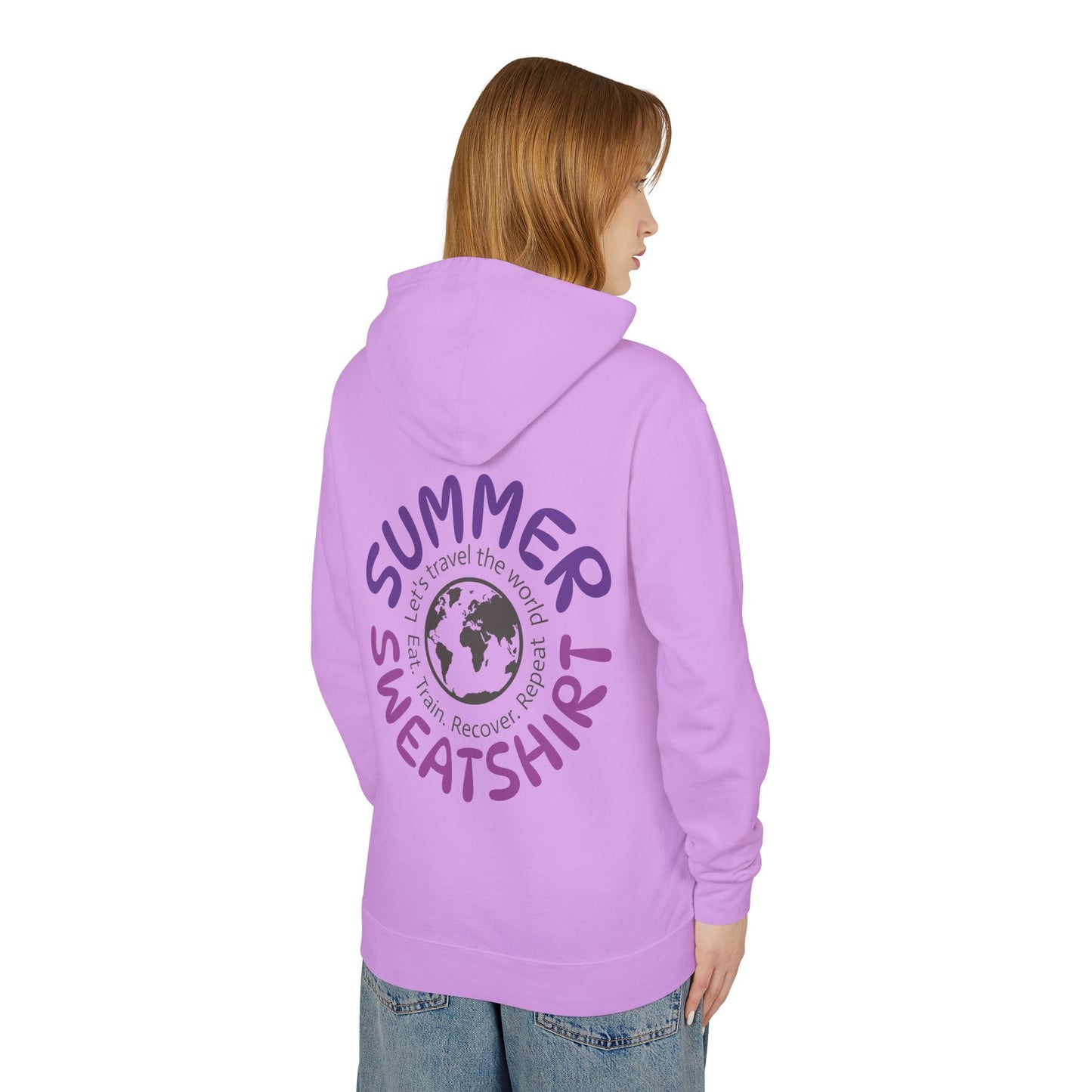 Summer Sweatshirt – Travel. Train. Recover. Repeat.
