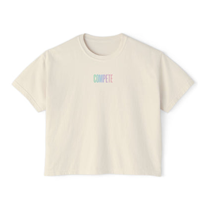 Compete Boxy Tee – Functional Fitness Lifestyle Shirt - Rise with Pride Edition