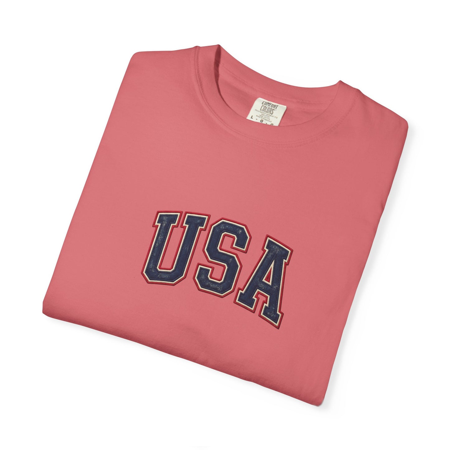 USA Vintage Varsity Tee | Classic Americana Cotton Shirt