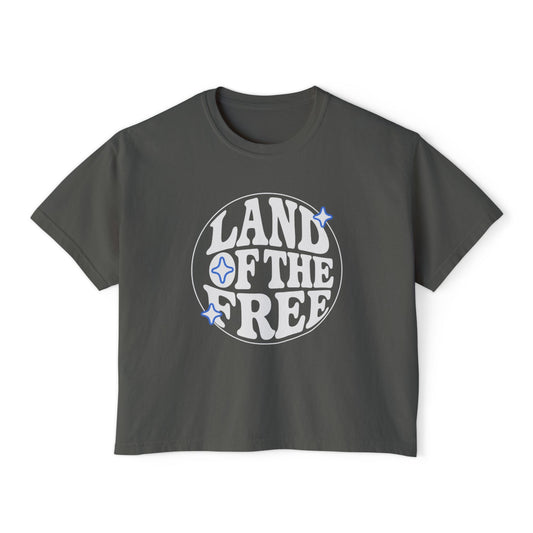 Boxy Tee Land of the Free™ Vintage Americana Tee | Freedom Built Collection