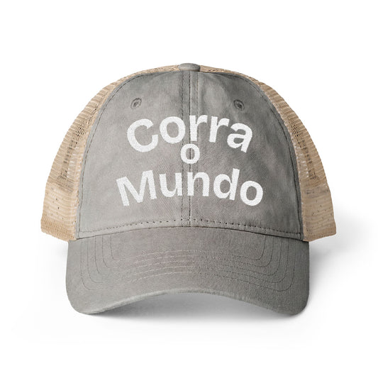 Corrar o Mundo Portuguese | Run the World  | Embroidered Fitness Cap | Global Fitness Co.