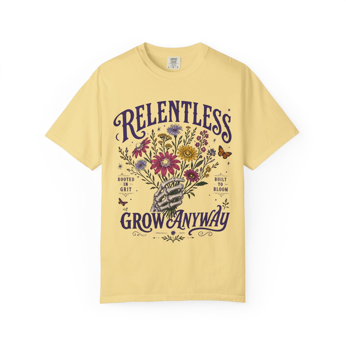 Relentless | Grow Anyway | Premium Heavyweight Fitness T-Shirt