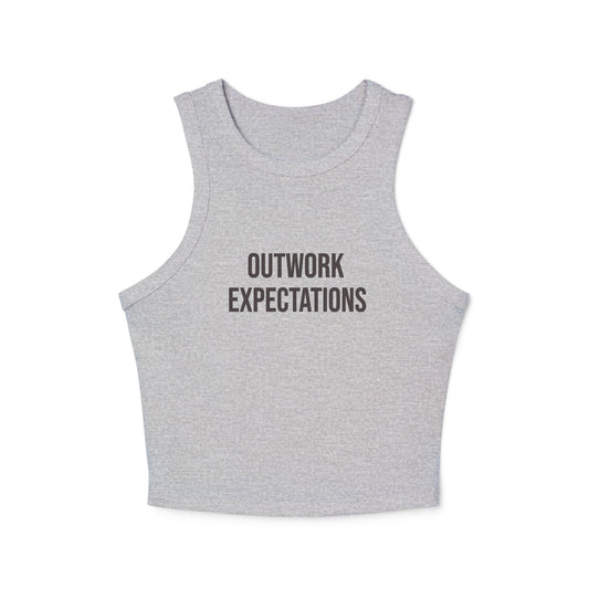Outwork Expectations Racer Tank — Women's  Crop Tank Top