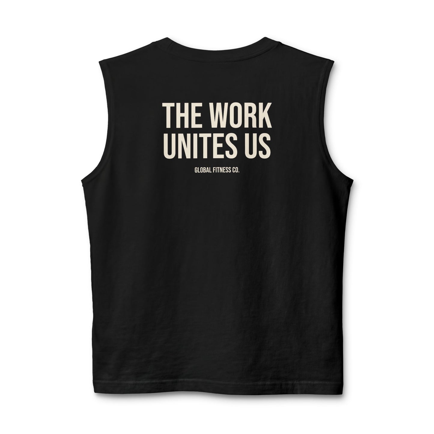 Muscle Tank — "The Work Unites Us" Fitness Graphic Tank Top