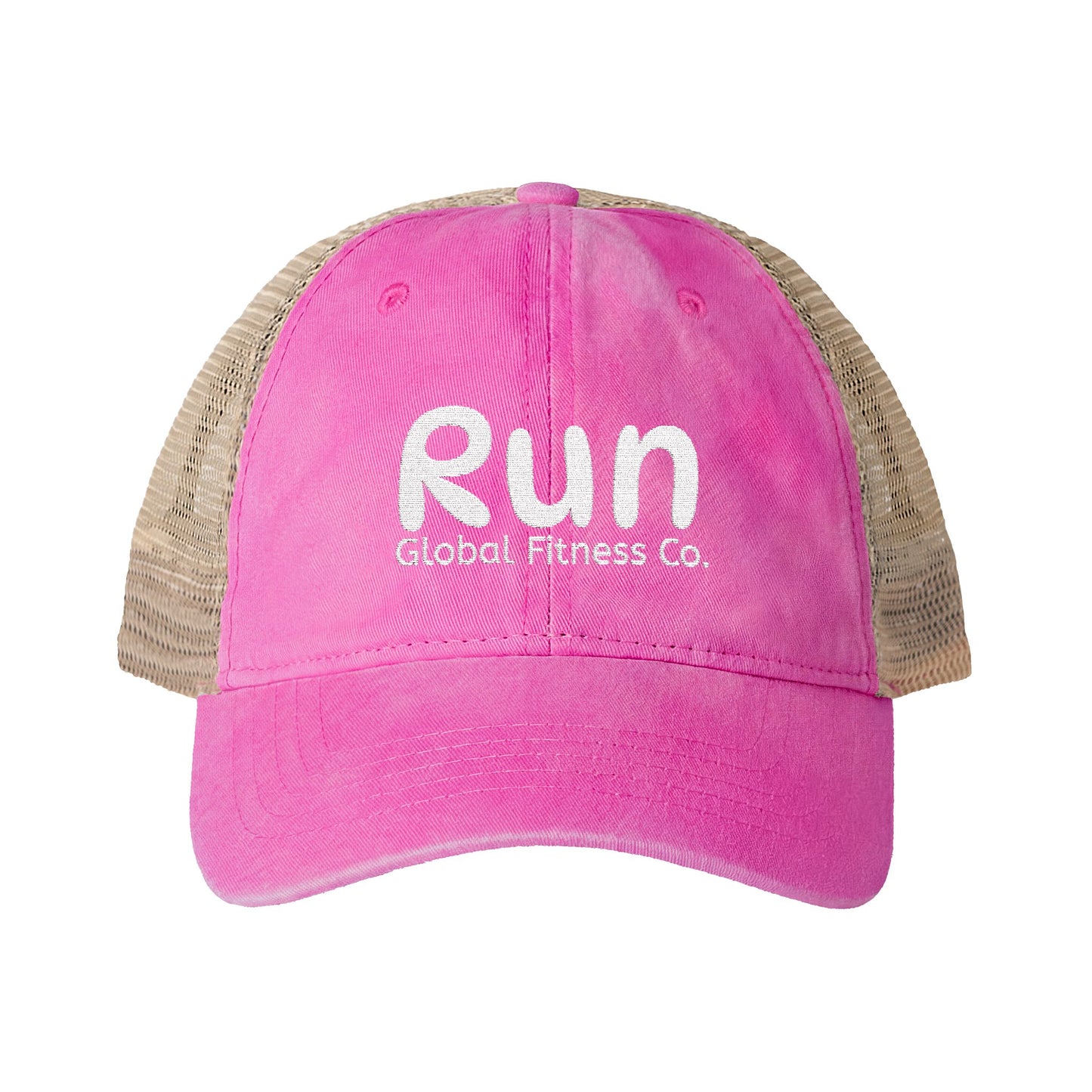 Run Trucker Hat – Women’s Mesh Back Cap | Lightweight Fitness & Travel Hat | Global Fitness Co.