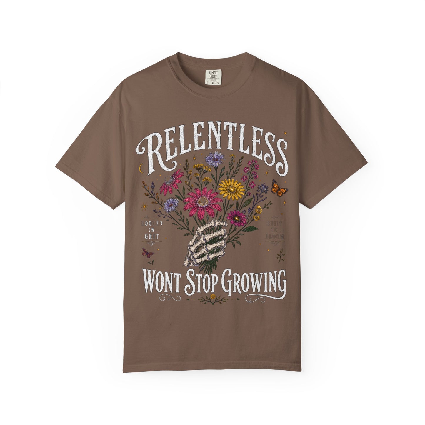 Relentless | Grow Anyway | Premium Heavyweight Fitness T-Shirt