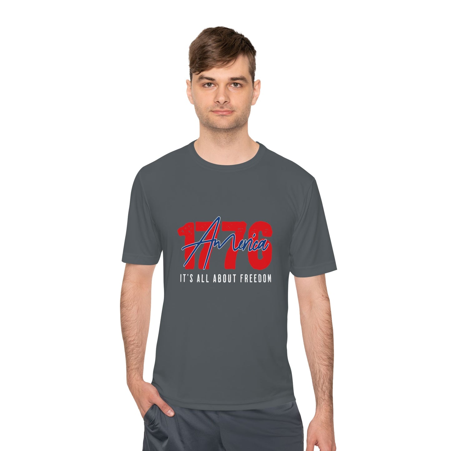 1776 America Performance Tee | Moisture-Wicking Patriotic Athletic Shirt