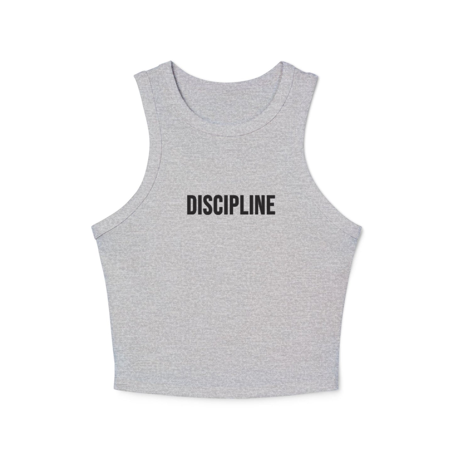 Discipline Racer Tank Top — Women's Micro Rib Fitness Crop
