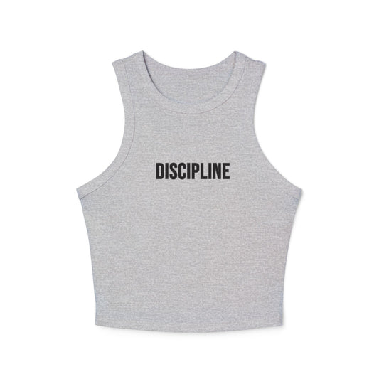 Discipline Racer Tank Top — Women's Micro Rib Fitness Crop
