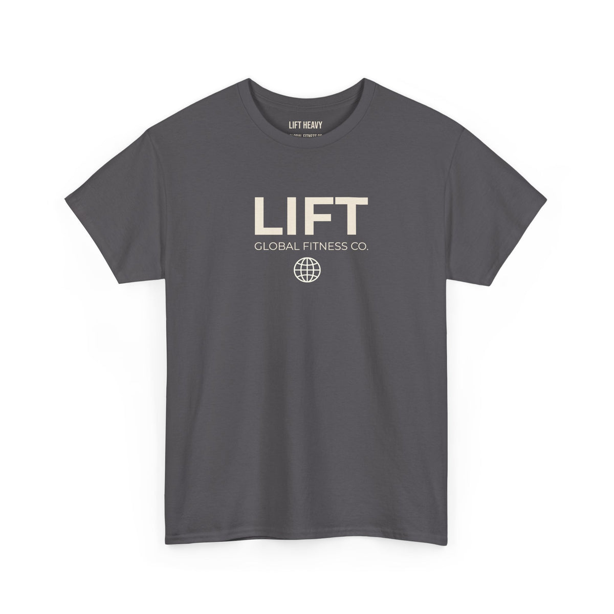 LIFT Graphic Tee — Minimal Fitness T-Shirt with Globe Logo