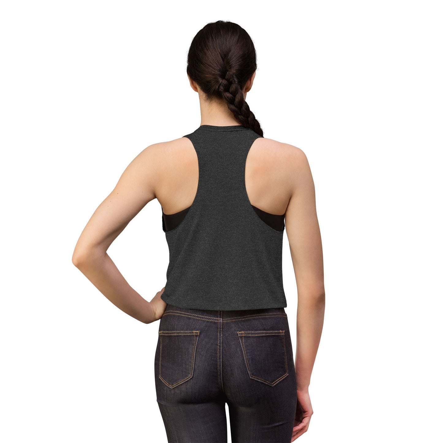 Women's Crop Top - Different Flags Same Work Earth Graphic Tank for Global Unity