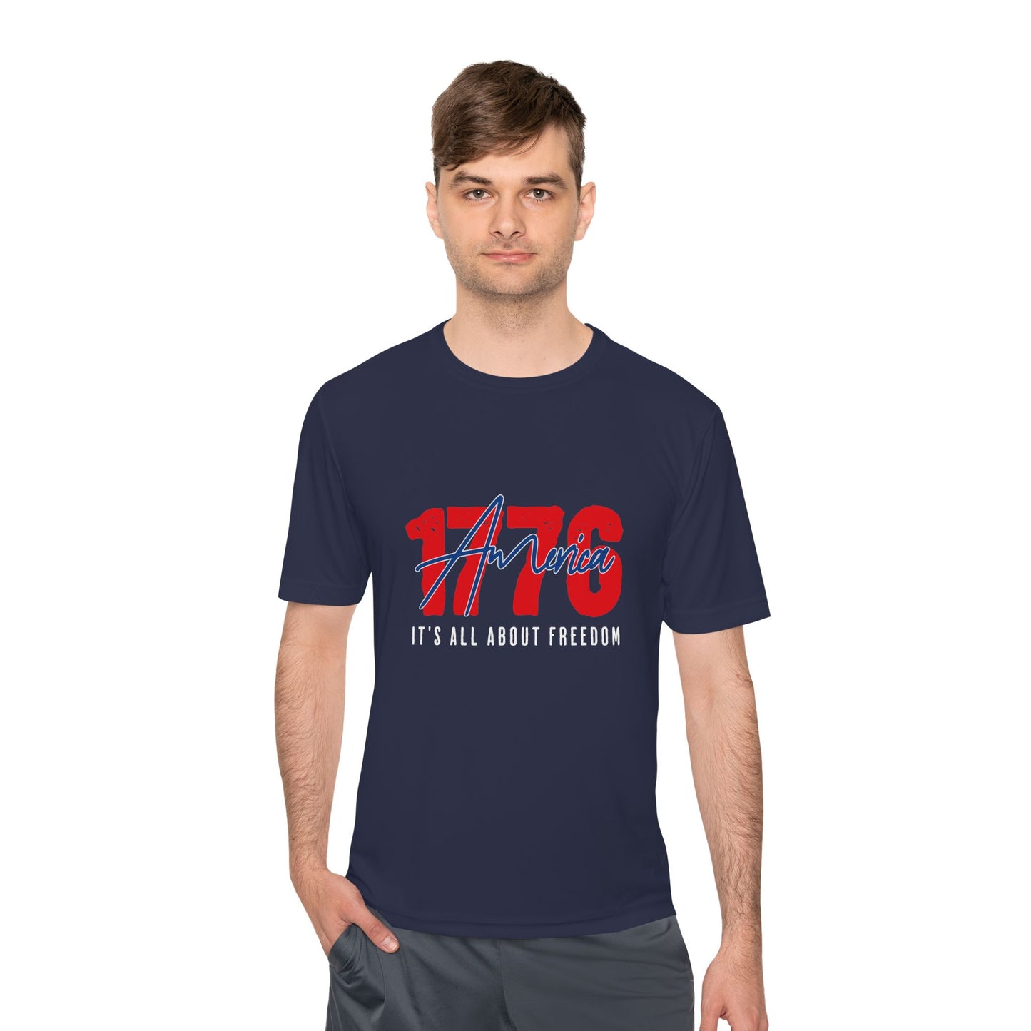 1776 America Performance Tee | Moisture-Wicking Patriotic Athletic Shirt