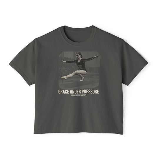 Grace Under Pressure Shirt | Vintage Athletic Boxy Tee | Strong Women Apparel