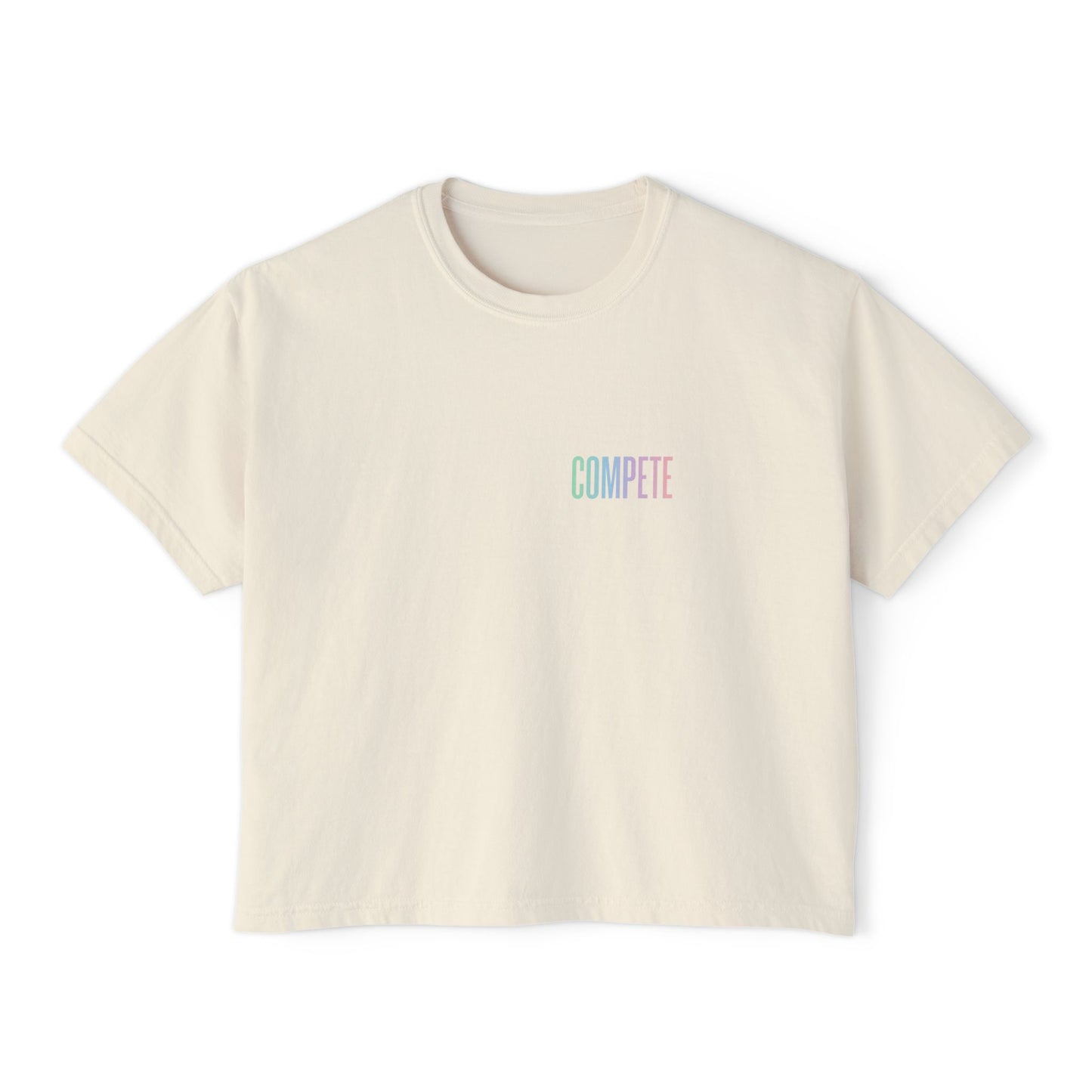 Compete Boxy Tee – Functional Fitness Lifestyle Shirt - Rise with Pride edition