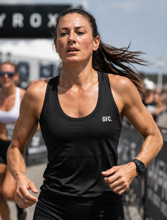 Train. Travel. Compete. Performance Tank | Women’s Racerback Athletic Tank | Minimal Competition Apparel