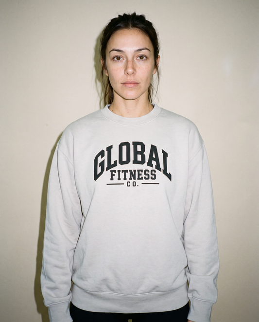 Global Fitness Collegiate Faded Crewneck