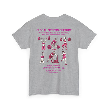 Global Fitness Culture Cotton Training Tee – Unisex Athletic Fit