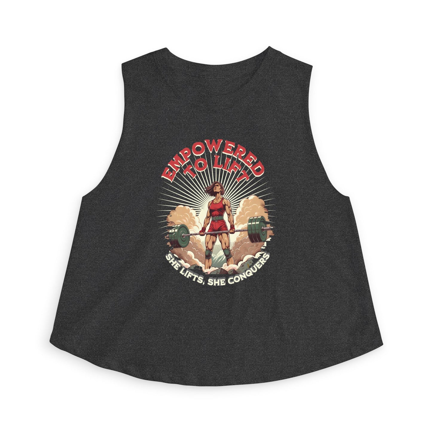 Empowered She Lifts Crop Top — Women's Weightlifting Tank