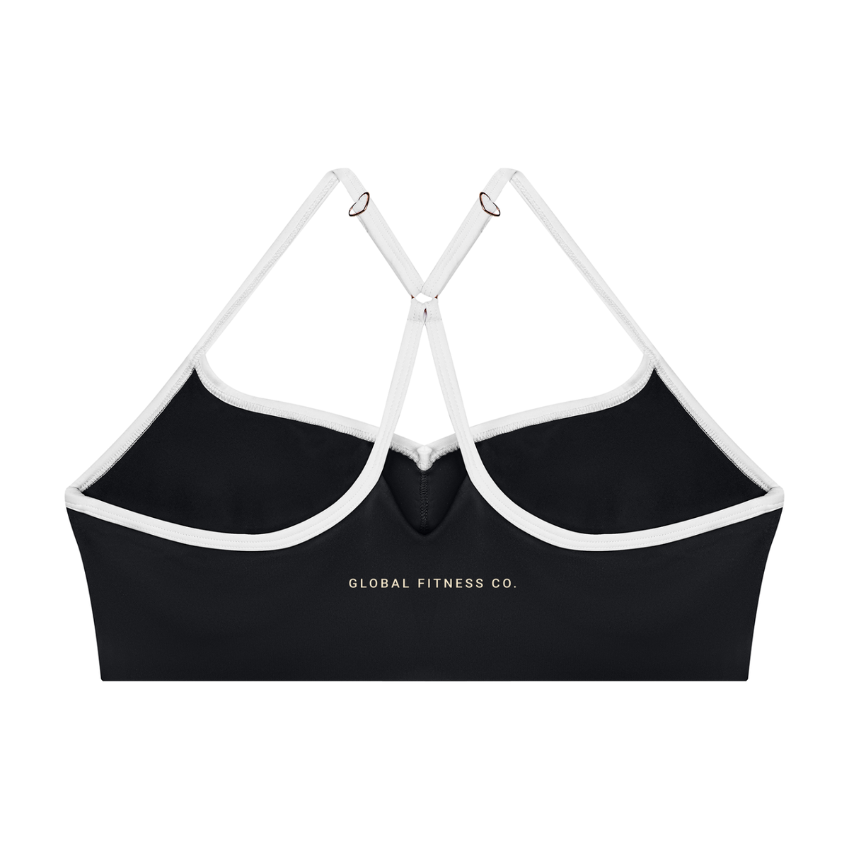 Contrast Strappy Sports Bra – Black & White | Global Fitness Co.