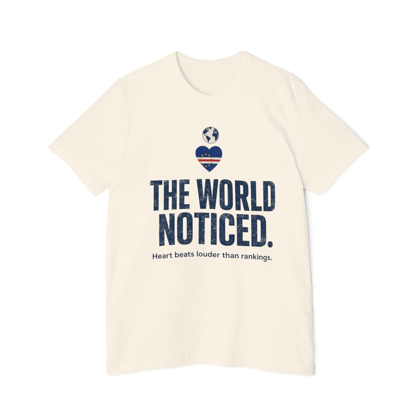 “The World: Heart Beats Louder Than Rankings” Vintage Travel Tee