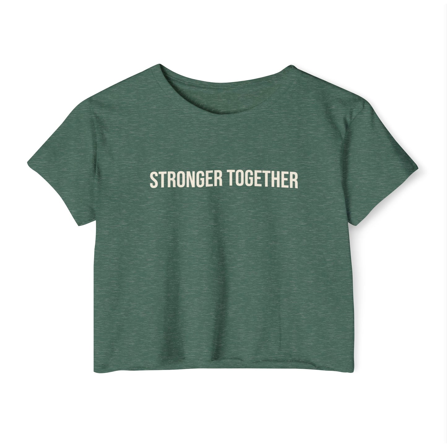 Stronger Together Crop Top — Women's Graphic Tee